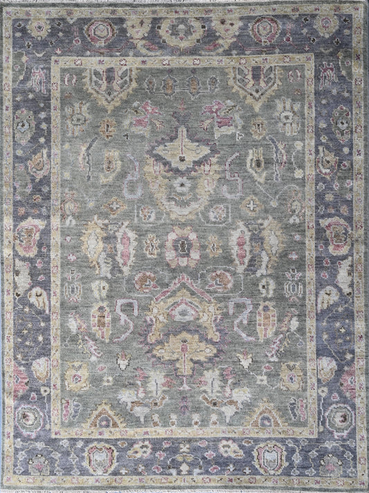 Sage Heirloom Medallion Hand Knotted Rug