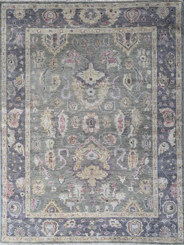 Sage Heirloom Medallion Hand Knotted Rug