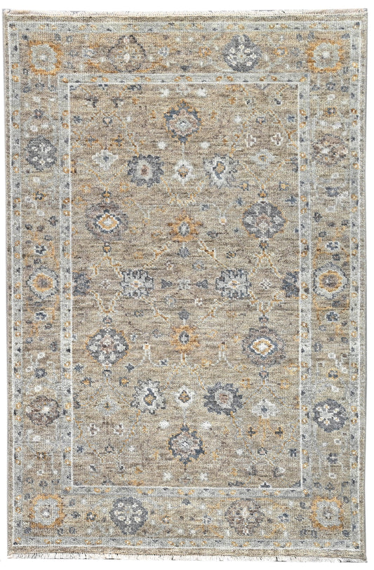 Camel Vintage Hand Knotted Wool Area Rug