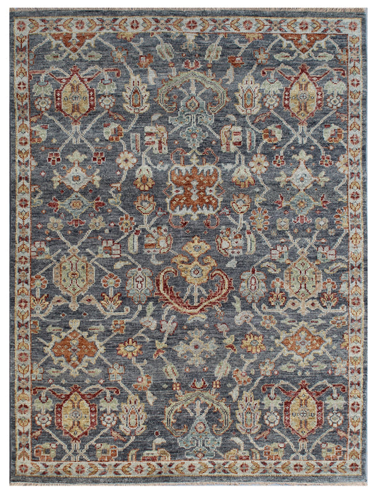 Blue Vintage Tribal Hand Knotted Wool Rug