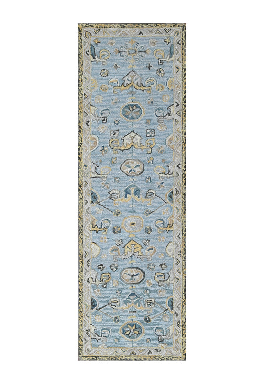 Azure Nomad Hand Tufted Runner