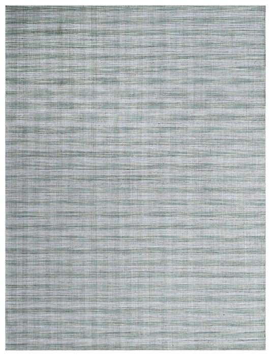 Green Light Blue Modern Hand Woven Area Rug