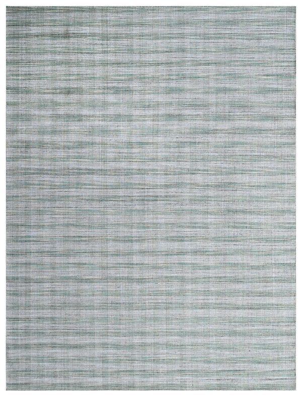 Green Light Blue Modern Hand Woven Area Rug
