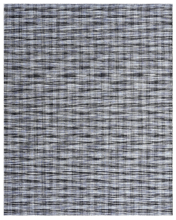 Navy Black Modern Hand Woven Area Rug