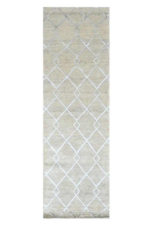 Diamond Whisper Hand Knotted Runner