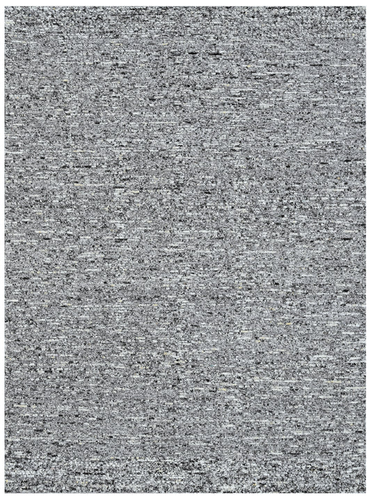 Taupe White Modern Hand Knotted Wool Area Rug
