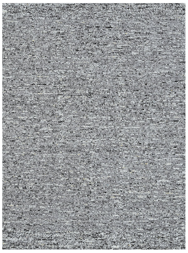 Taupe White Modern Hand Knotted Wool Area Rug