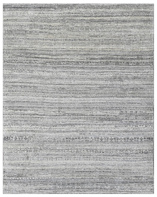 Contemporary Linear Abstract Wool Carpet