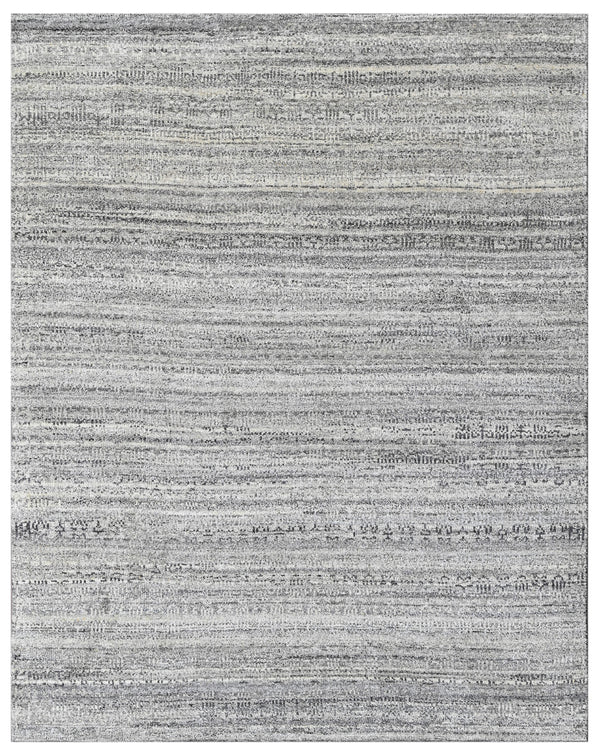 Contemporary Linear Abstract Wool Carpet