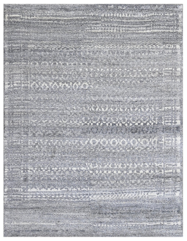 Silver Vintage Hand Knotted Wool Rug