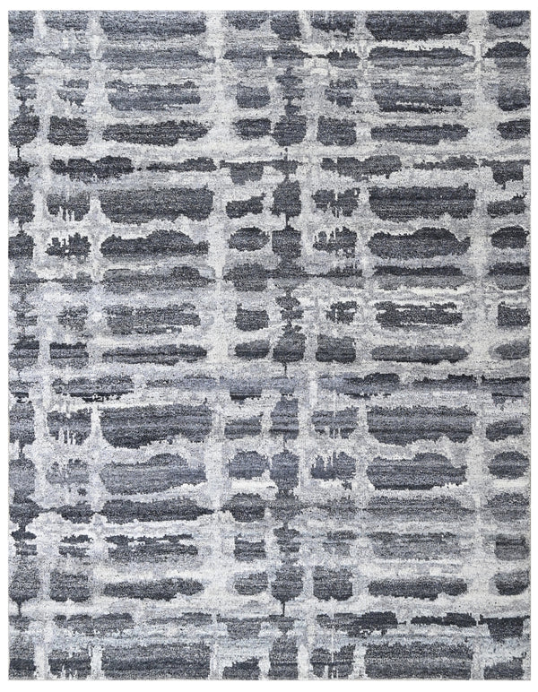Black Silver Hand Knotted Wool Rug