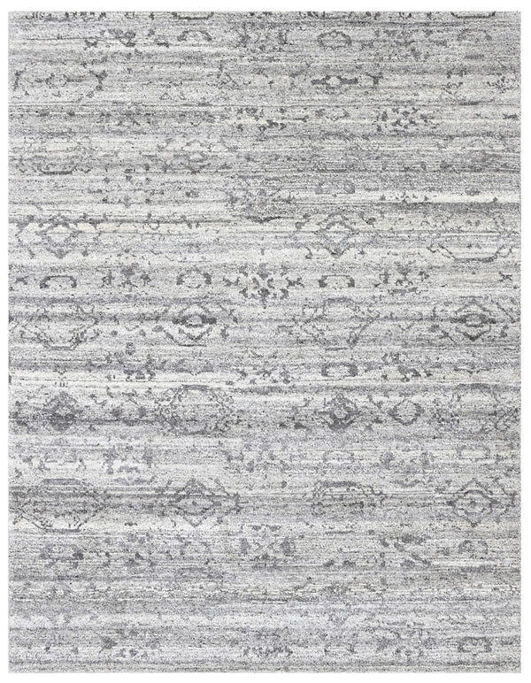 Vintage Grey Silver Hand Knotted Wool Rug