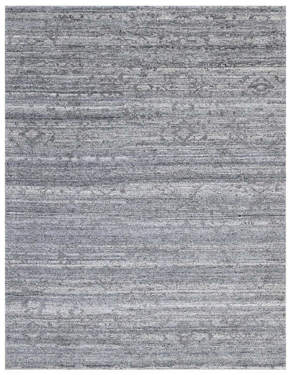 Vintage Silver Hand Knotted Wool Rug