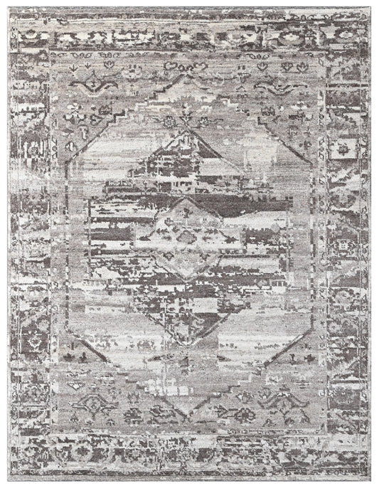 Ivory Camel Hand Knotted Vintage Medallion Rug