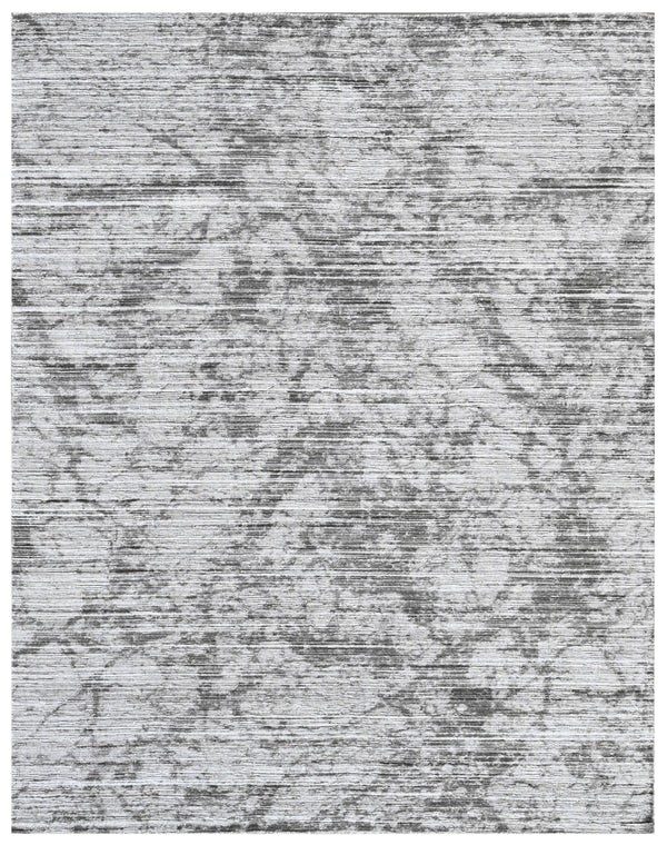 White Taupe Distressed Hand Woven Rug