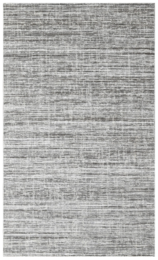Ivory Taupe Linear Striated Hand Woven Rug