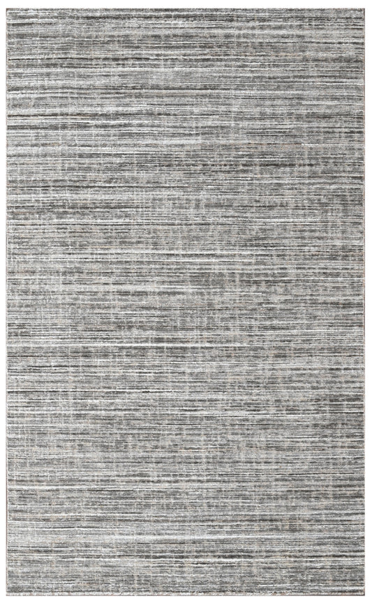Tan Taupe Linear Striated Hand Woven Rug