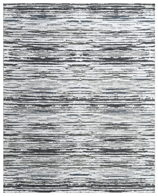 Slate Drift Grey Abstract Hand Knotted Rug