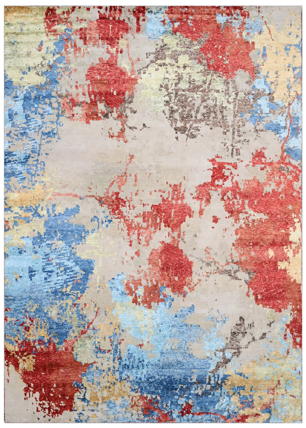 Solar Bloom Hand Knotted Rug