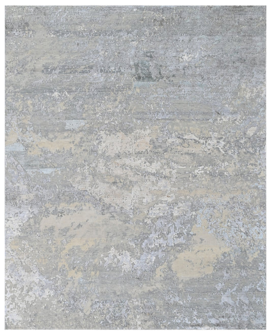 Mirage Abstract Hand Knotted Wool and Silk Rug