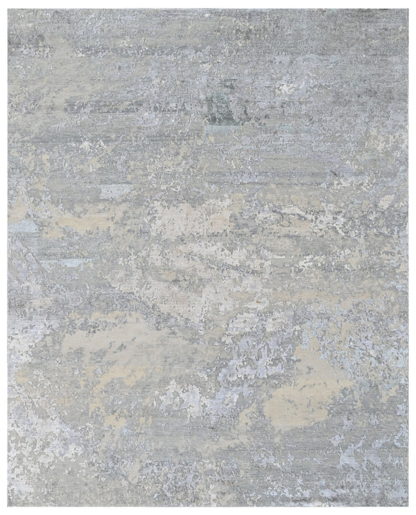 Mirage Abstract Hand Knotted Wool and Silk Rug