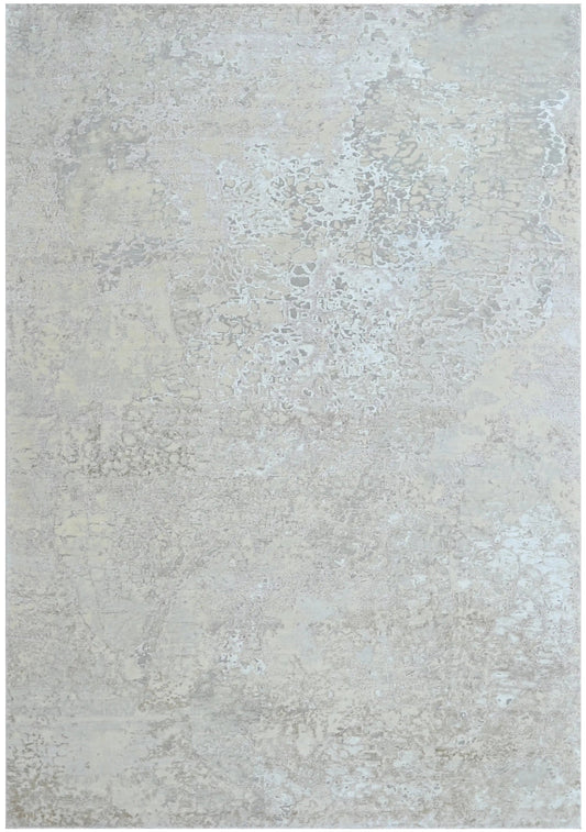 Textured gray rug with a subtle pattern