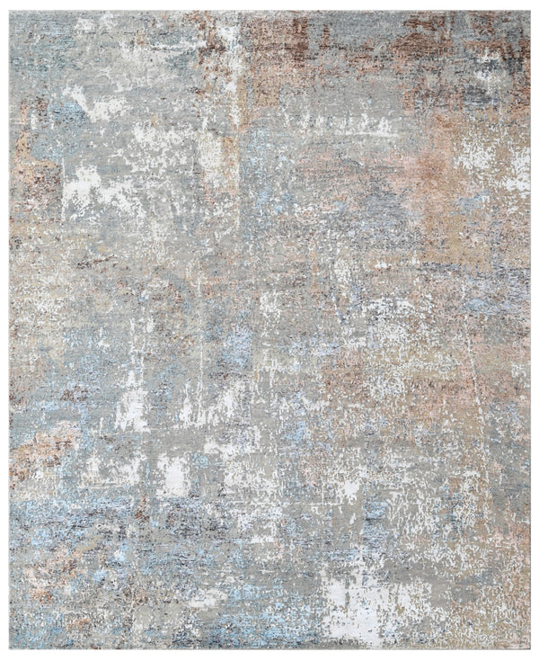 Tropical Blue Copper Hand Knotted Rug