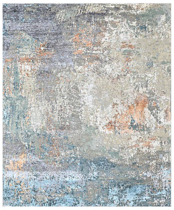 Silver Canvas Bamboo Silk & Wool Rug