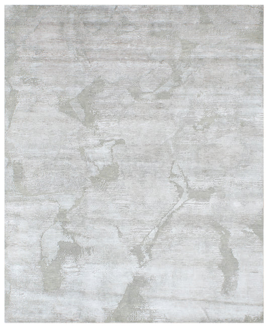 Silver Cloud Bamboo Silk & Wool Rug