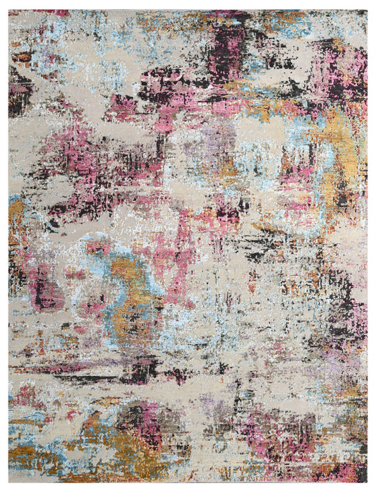 Lumière Blush Abstract Hand Knotted Area Rug