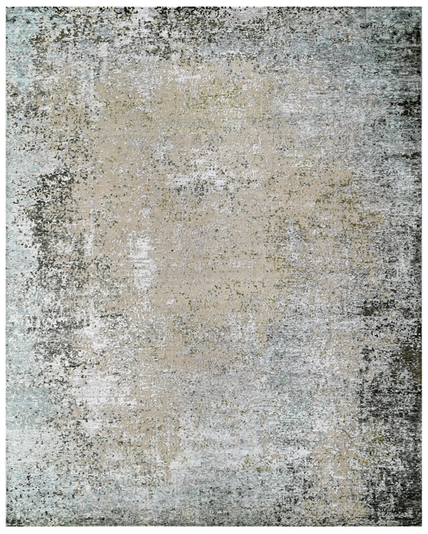 Sage Veil Contemporary Hand Knotted Area Rug