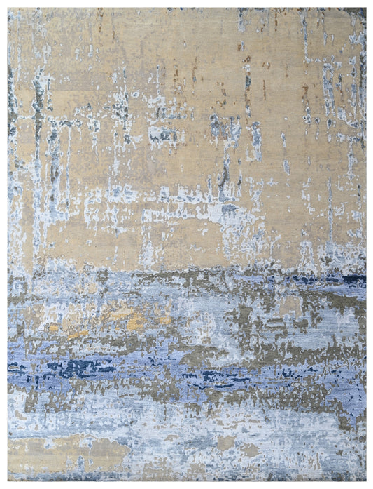 Coastal Mist Contemporary Hand Knotted Area Rug