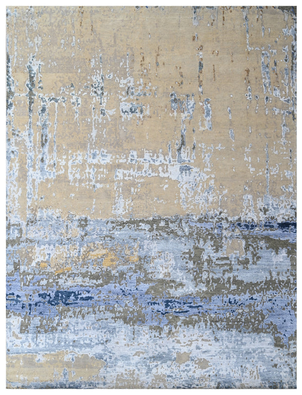 Coastal Mist Contemporary Hand Knotted Area Rug