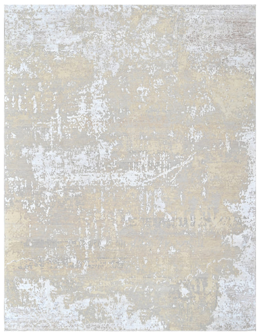 Ivory Gold Bamboo Silk Wool Rug