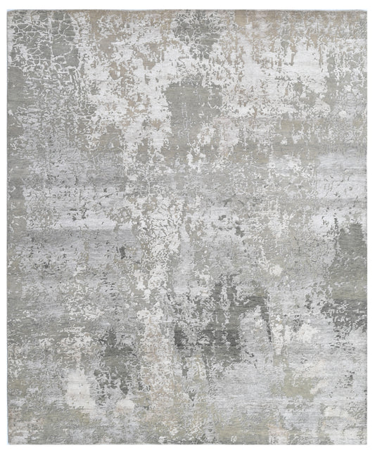 Silver Contemporary Hand Knotted Premium Rug