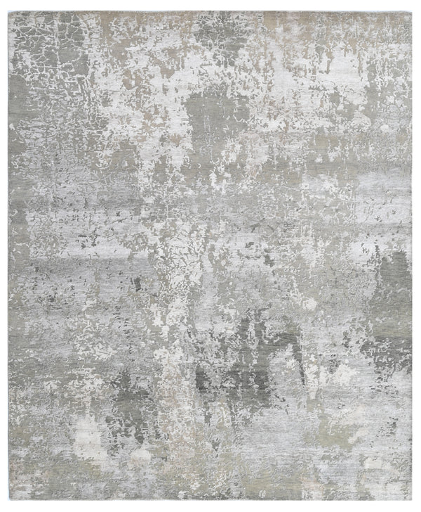 Silver Contemporary Hand Knotted Premium Rug