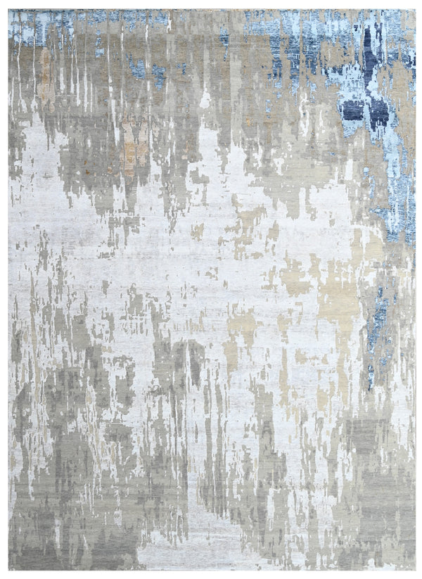 Glacier Fade Premium Hand Knotted Abstract Rug
