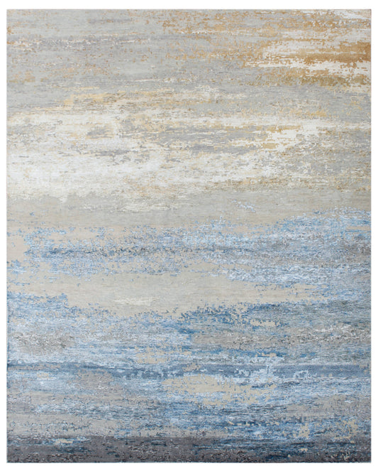 Sunset Coastal Luxe Modern Hand Knotted Area Rug