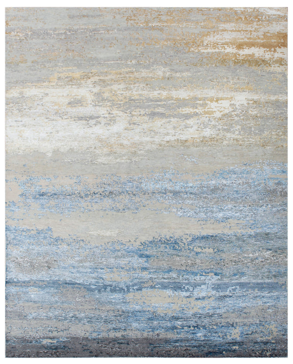Sunset Coastal Luxe Modern Hand Knotted Area Rug
