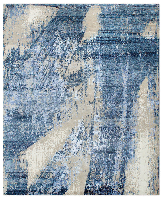 Midnight Harbor Modern Hand Knotted Area Rug
