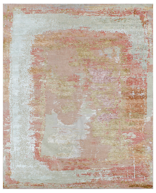 Peach Glow Hand Knotted Area Rug