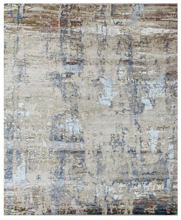 Urban Mist Hand Knotted Wool & Bamboo Silk Rug