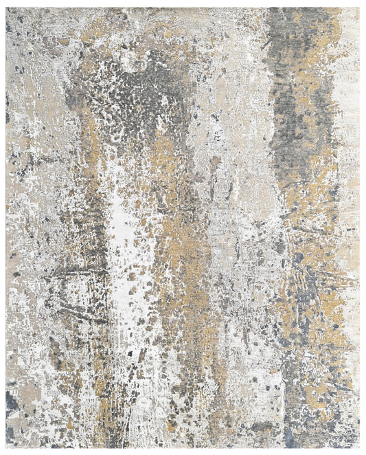 Golden Drift Hand Knotted Wool & Bamboo Silk Rug