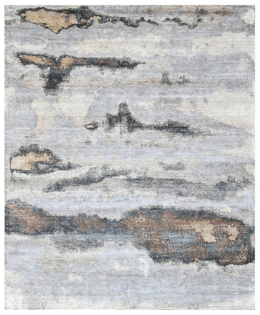 Desert Tide Hand Knotted Bamboo Silk Rug