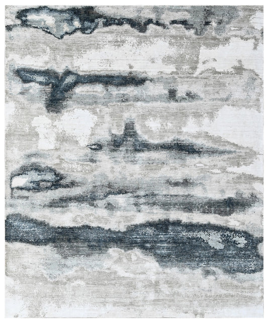 Ocean Mist Hand Knotted Bamboo Silk Rug