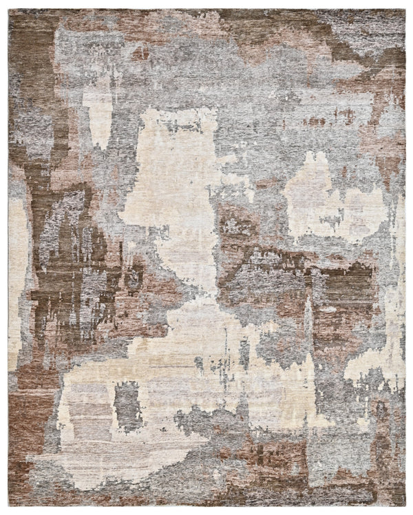 Linen Earth Hand Knotted Bamboo Silk Rug