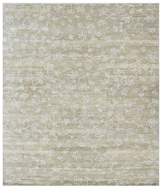 Desert Bloom Hand Knotted Bamboo Silk Rug