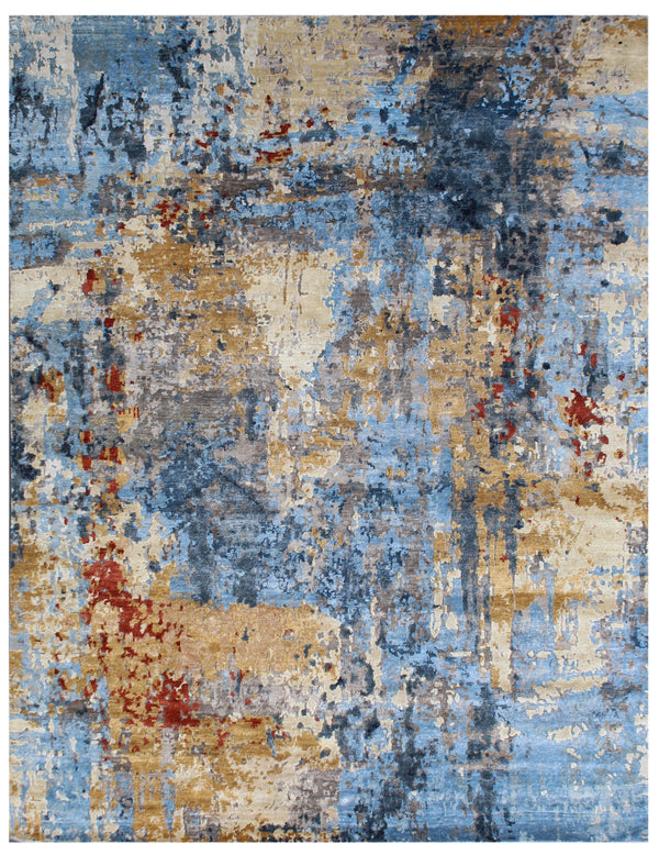 Terra Glow Hand Knotted Bamboo Silk Rug