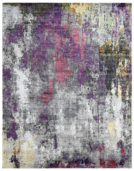 Lilac Mirage Hand Knotted Bamboo Silk Rug