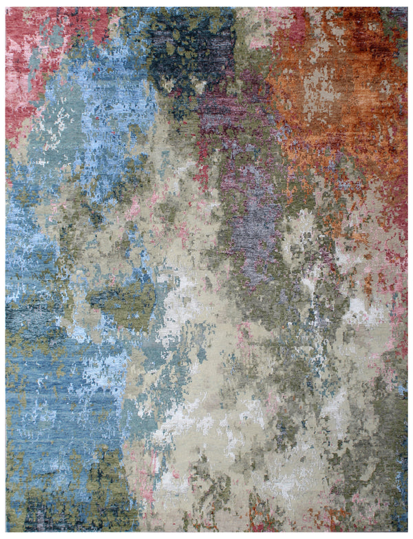 Elysian Bloom Hand Knotted Wool & Bamboo Silk Rug